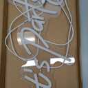 Lets Party Neon Sign for Party Wall Decor, Neon Party Decorations LED Glow Lights Supplies Accessories, Warm White, 16.5x8.4 inch