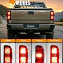 Tail Lights Assembly for 2014-2019 Chevy Silverado 1500 2500HD 3500HD, 2015-2019 GMC Sierra 3500HD, Driver & Passenger Side Taillights Assembly, Brake Rear Lamp with Bulbs & Harness, 1 Pair
