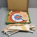 YIMORE Kids Bow and Arrow Set - Wooden Bow and Arrow for Kids 4-6 with 6 Arrows, 4 Targets, 1 Cotton Quiver, Indoor and Outdoor Archery Bow Gift Toys for Children Boys & Girls Ages 3-12