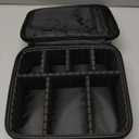 Tbestmax 2 Pack Travel Makeup Bag Cosmetic Train Case Organizer Portable Artist Storage Bag with Adjustable Dividers for Cosmetics Makeup Brushes Toiletry Jewelry Black