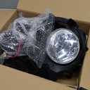 Fog Lights Assembly for 2013 2014 2015 Toyota Rav4 Replacement Kit with Wiring and Switch H16 12V 19W Halogen Bulbs, (Clear Lens)