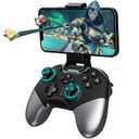 Bluetooth Controller for Switch/PC/iPhone/Android/Apple Arcade MFi Games/TV/Steam, Hall Effect Joysticks Wireless Game Controller Gamepad with/Phone Clip/Lock Speed/Macro/6-Axis Gyro/Dual Motors/Turbo (Black)