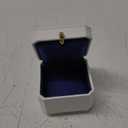 Oirlv Premium Leather Ring Box White Ring Gift Case Microfiber Interior Jewelry Gift Box