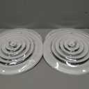 Therwen 4 Pcs 10 Inch Round Vent Cover, White Ceiling Diffuser with Screws, Fits 10 In. Duct Opening