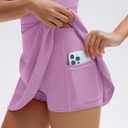 SUUKSESS Tennis Dress with Shorts Underneath Easy Peasy Athletic Dress for Women Golf Workout Active Dresses (Pink, L)