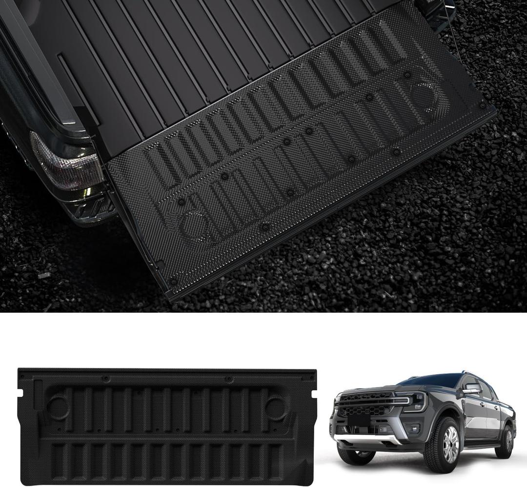LASFIT Tailgate Mat for Ford Ranger 2025 2024 Truck Tailgate Bed Liner All Weather Protector TPE Tailgate Cover,1pc Black
