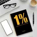 1% Better Every Day Can Lead to Big Changes 160 Blank Pages Spiral Notebook, Self Improvement Planner, Womens Empowerment Gifts for Boss Leader Supervisor Mentor Coworker Friend BFF