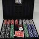 Poker Chips,500PCS Poker Chip Set with Aluminum Travel Case,11.5 Gram Poker Set for Texas Holdem Blackjack Gambling (Red Green Black White Blue)