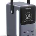 UGREEN 300W 48,000mAh Portable Charger Power Bank with Smart Digital Display, Lighting and SOS Mode, 153Wh 5 Ports USB C Battery Pack for Outdoor Camping and Home Backup for Laptop and More