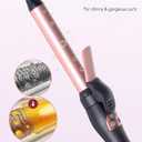 LANDOT Automatic Rotating Curling Iron: Easy-to-Use Ceramic Curling Wand 1 inch for Salon-Worthy Curls & Waves - Quick Heat & Adjustable Temp for All Hair Types