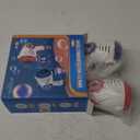 Eaglestone 2 Bubble Gun for Kids, Light Up Bubble Machine for Toddlers, 8 Hole Blower with 4 Refill, Automatic Bubble Maker for Bubble Blaster,Outdoor Toys, Birthday,Christmas Party Favor Gift (Blue,red)