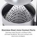 Tribest Pro MJP-105 XL Professional Manual Cold Press Juicer Machine for Pomegranates and Citrus, Black