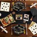 OuMuaMua Graduation Party Supplies Tableware Set,100Pcs Grad Cap-Shaped Paper Plates and Napkins For Class of 2026 College High School Congrats Graduation Party Decorations Favors, Serve 50