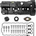 Engine Valve Cover Compatible with 2006-2013 BMW 125i 128i 130i 323i 328i xDrive 328xi 525i 528i xDrive 528xi 530i X3 X5 Z4, E60 E70 E82 E83 E84 E89 E90 E92 L6 3.0L/2.5L Replace 11127552281