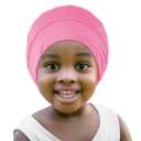 Fittia Baby Satin Bonnets for Sleeping: Adjustable for Toddler 6-18 Months, Silky Smooth for Frizzy Curly Hair, Breathable Rose (2-3T)