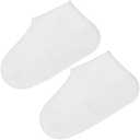 PATIKIL M Foldable Waterproof Silicone Shoe Cover, Reusable Non-Slip Overshoes Rain Shoes Covers Protectors Galoshes for Outdoor Rain Snow, White 1 Pair