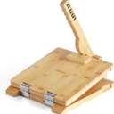 ZUJJAFY Tortilla Press 10 Inch Bamboo Tortilla Maker with 50pcs Parchment Paper, Mexican Tortillera Presser Homemade Tortillas Pataconera Dough Press, Square