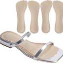 4 Count Pigskin High Heel Inserts Women, Cushion Insoles for Dress Shoes Anti-Slip, Adhesive Arch Support Shoe Inserts Shock Absorb, Insoles for Flats Open Toe Shoes No Show, S 5-8