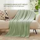 SOULFUL Muslin Throw Blanket with Tassels - Soft Twin Cotton Throw Blanket for Couch or Bed, Lightweight and Breathable Gauze for All Seasons, Grassgreen, 60" x 80"