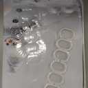 Britimes 4 Piece Shower Curtain Sets with 12 Hooks, Christmas White Snowflakes Snowman with Non-Slip Rugs, Toilet Lid Cover and Bath Mat for Bathroom Decor Set, 72" x 72"