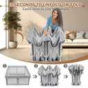 Foldable Baby Playpen 50"x50", Playard for Babies and Toddlers, Portable Safety Baby Fence Lightweight,No Installation, Indoor & Outdoor Playpen with Ocean Balls*50, Grey
