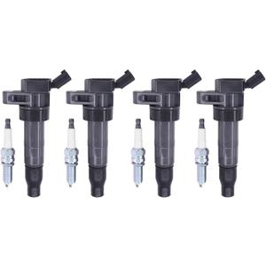 Ignition Coil and Spark Plug for Hyundai Equus 2011-16, Genesis 2009-16, Santa Fe 10-12, Sonata 2008-15, Tucson 10-15, Kia Forte 10-13, K900 15-17, Optima 2009-16, Sorento 11-15, Sportage 11-16