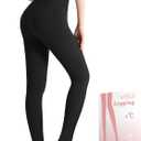 Black Opaque Fleece Lined Tights for Women under Dress, Thermal Ribbed Leggings for Women, Warm Sweater Tights (Medium Petite)