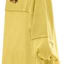 Panadila Womens Oversized Long Sleeve Patchwork Sweatshirt Dress Crewneck Tunic Sweatshirts Fall Loose Pullover Top (Yellow, S)