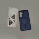 YENAPOON for Samsung Galaxy S25 Case, Matte Magnetic Phone Case with 1 Screen Protector, Support for Magsafe, Translucent Frosted Shockproof Protective Cover for Samsung Galaxy S25, Navy Blue