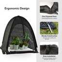 Porayhut Pop up Sunshade Cloth Pack of 2,Easy Open Crop Shade Net 36''*36''*39''UV Resisitant Plant 80% Sunblock Net for Mini Flower Pot with Stakes