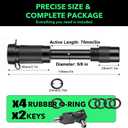 Premium Trailer Hitch Pin Lock with 5/8 Diameter for Class III/IV 2 Inch Receiver - Anti Theft Hitches Accessories Anti Rattle Tongue Locking for Truck, Boat, RV Trailers (Black, 3 Inch Length)