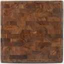 18 x 18 Inches Square Walnut Wood Butcher Block Cutting Board for Kitchen, Wooden Chopping Board, Inner Handles, Brown