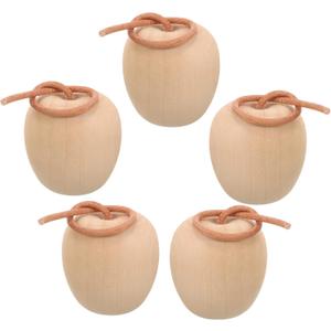 ABOOFAN Unfinished Wooden Apples 5pcs Wooden Crafts DIY Unpainted Fruit Shape Art Crafts for Color Painting Mini Peg Dolls