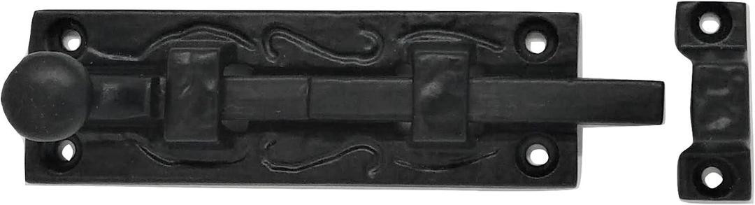 Antique Look Door Slide Bolt for Gates and Doors - Black