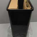 Pull Out Trash Can with Lid for Kitchen Cabinets, 35 Qt Under Sink Garbage Bin with Soft-Close Full Extension Slides, Hidden Kitchen Waste Recycling Bin, 11" Wide, Black