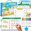 Preschool Learning Activities 54 Reusable Pages, Tracing Books for Kids Ages 3-5, Toddler Activities Busy Book, Handwriting Practice Kindergarten Workbooks, Educational Toys for 3 4 5 Year Old
