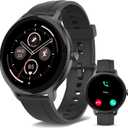 YMZ Smart Watch for Men Women, 1.27" HD Touchscreen Fitness Tracker, Bluetooth Calling, 100+ Sports Modes, Sleep Monitor, IP68 Waterproof, Compatible with Android & iPhones (Black)