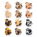 Cobahom 12Pcs 0.79 Inch Small Claw Clips Cute Hair Clips for Women, Mini Hair Clips for Hair Styling, Small Blone Tortoise Hair Clips for Thin Thick Hair, Multicolor
