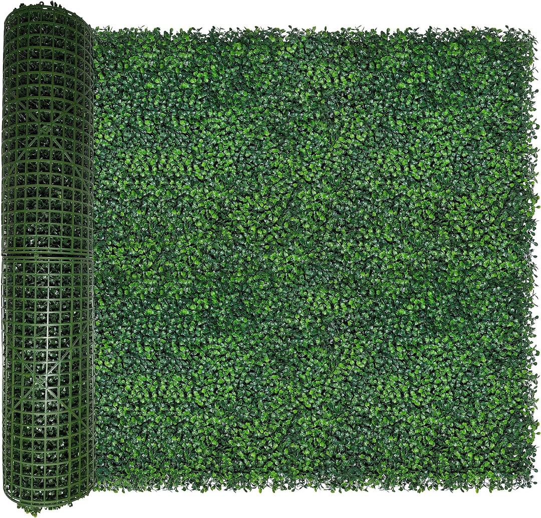 Artificial Ivy Privacy Fence Wall Screen,40X120 in(33.5 sqft) UV-Anti Faux Boxwood Roll Panels Greenery Backdrop Ivy Vine Leaf Hedges Fence Panels for Indoor Outdoor Green Wall Decor