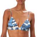 Ronny Kobo womens Kara Top (X-Small, Tie Dye Blue)