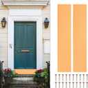 Uxcell 2pcs Door Kick Plate, 6 x 30 Inches Anodized Aluminum Kick Plate Door Plate, 1.5mm (1/16 Inch) Thickness, for Exterior Front Door or Back Door, Copper Gold
