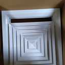 Vent Systems 18 x 18 Inch (Neck Size) Square Ceiling Diffuser - Aluminum Air Vent Cover for Drop Ceiling - Air Deflector For Ceiling Vent, HVAC Air Supply, 4-Way Airflow - Fits Plenum Ceiling Box & AC