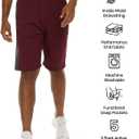 5 Pack: Men's Dry-Fit Sweat Resistant Active Athletic Performance Shorts (L)