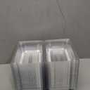 100 Pack Clear Clamshell Food Containers, Disposable Plastic Hinged Clamshell Take Out Container with Lids, To Go Food Containers for Dessert, Hamburger, Cakes Slice, Cookies, Salads, Snacksetc