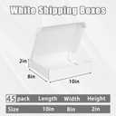 FORBFAN 10x8x2 Shipping Boxes, 40 Pack White Mailer Boxes for Small Business, Medium Corrugated Cardboard Boxes for Mailing & Shipping