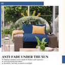 Mindsoft 8 Pcs 24"x24" Patio Cushion Covers Outdoor Cushion Covers Replacement High UV Resistant Anti Slip Waterproof Patio Chair Seat Slipcovers for Outdoor Furniture(Gray Blue)