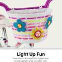 Schwinn Bike Basket for Kids Bike, with Light-Up Flowers Motion Activated, Fits Most Kids Bike Handlebars, Easy to Install Bicycle Accessories for Boys and Girls