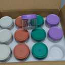 Hoa Kinh 9oz 12Pack Overnight Oats Jars with Lids, Leak Proof Small Jars for Overnight Oats, Cereal, Clear Empty Glass Jar with Lids for Kitchen(Red, Green, Purple and White)