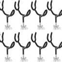 Fishing Rod Holders for Boat 8Pcs of 20 Degree 4 Inch Sure Grip Steel Rod Boat Holder Fishing Rod Holder with Mounting Base Boat Rod Holders for Fishing