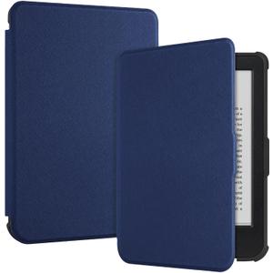 Case for 6" Kobo Clara Colour(2024)/Clara BW(2024)/Clara 2E(2022) - Slim Lightweight PU Leather Protective Smart Shell Cover with Auto Wake Sleep, Dark Blue
